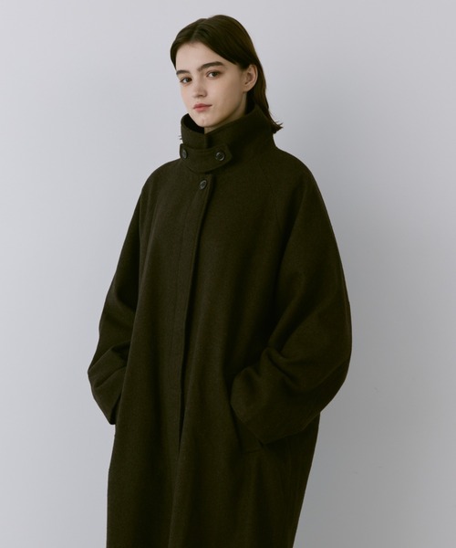 【セール】Loose 2way soutien collar coat / ルーズ2wayステンカラーコート（ステンカラーコート）｜flaner（フラネ）