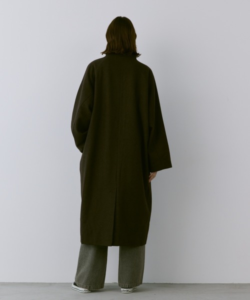 【セール】Loose 2way soutien collar coat / ルーズ2wayステンカラーコート（ステンカラーコート）｜flaner（フラネ）