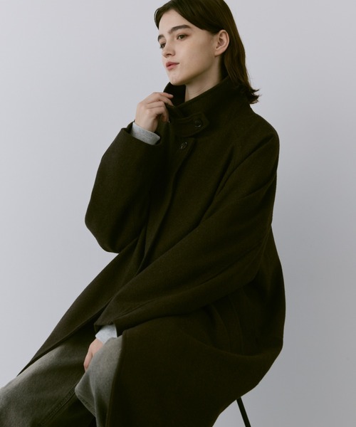 【セール】Loose 2way soutien collar coat / ルーズ2wayステンカラーコート（ステンカラーコート）｜flaner（フラネ）