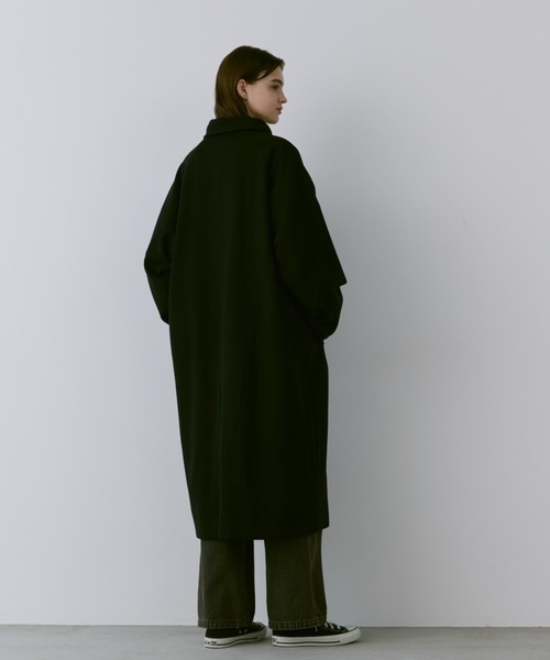 【セール】Loose 2way soutien collar coat / ルーズ2wayステンカラーコート（ステンカラーコート）｜flaner（フラネ）