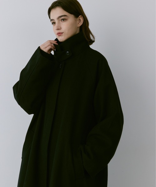 【セール】Loose 2way soutien collar coat / ルーズ2wayステンカラーコート（ステンカラーコート）｜flaner（フラネ）