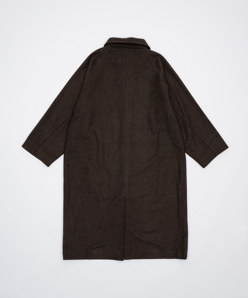 flaner（フラネ）の「Loose 2way soutien collar coat / ルーズ2wayステンカラーコート（ステンカラーコート・レディース・ブラック/ダークブラウン・LARGE/MEDIUM）」の14枚目の写真