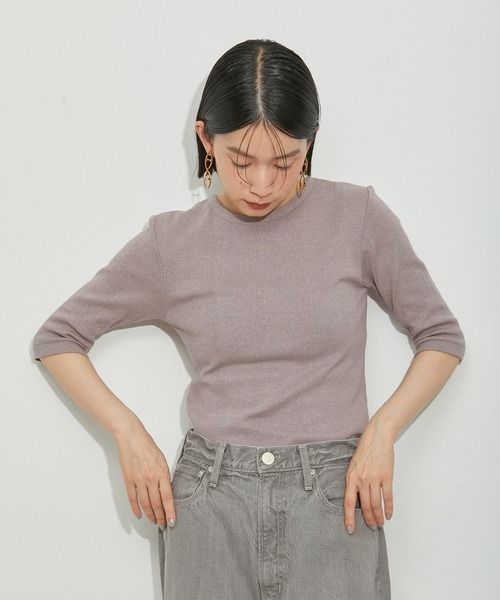 MILLER(ミラー)の「【Miller for ADAM ET ROPE'】別注5S/S TEE(Tシャツ/カットソー・レディース・ブラウン/ラベンダー・FREE)」の1枚目の写真