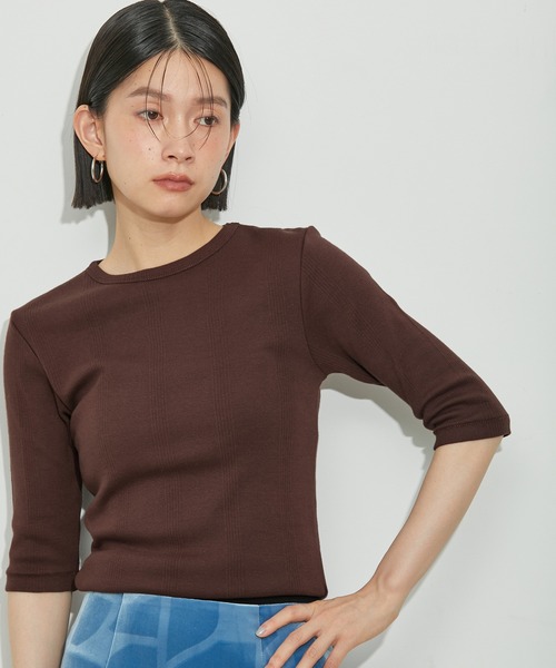 MILLER(ミラー)の「【Miller for ADAM ET ROPE'】別注5S/S TEE(Tシャツ/カットソー・レディース・ブラウン/ラベンダー・FREE)」の2枚目の写真