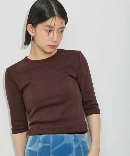 MILLER(ミラー)の「【Miller for ADAM ET ROPE'】別注5S/S TEE(Tシャツ/カットソー・レディース・ブラウン/ラベンダー・FREE)」の8枚目の写真