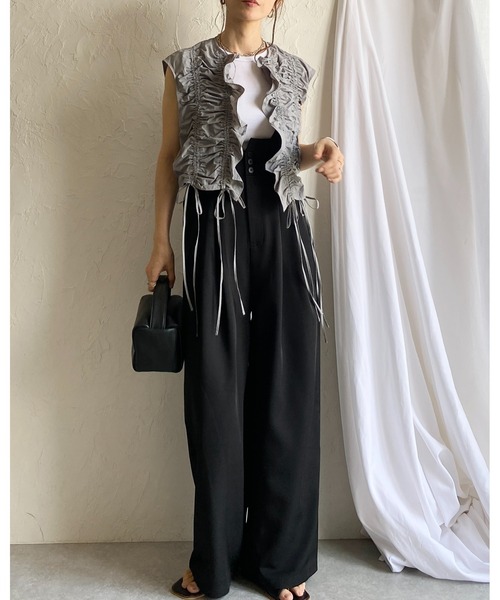 セール】ハイウエストコルセットデザインサスペンダー付き