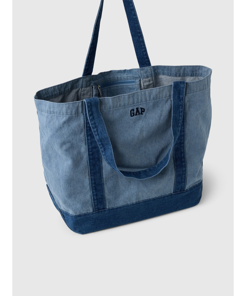 GAP（ギャップ）の「GAPロゴ デニム ストラップ トートバッグ（トートバッグ・レディース・インディゴブルー・ONE SIZE）」の4枚目の写真