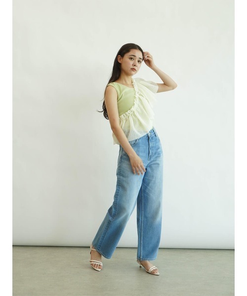 FIKA.(フィーカ)の「Multi ruffle cape(その他トップス・レディース・ブラック/オフホワイト・FREE)」の6枚目の写真