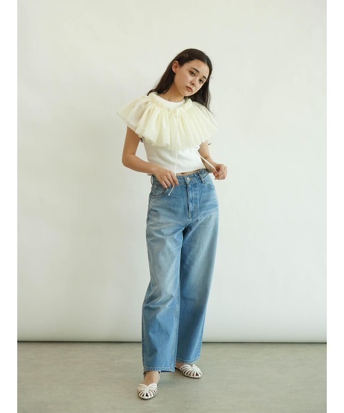 FIKA.(フィーカ)の「Multi ruffle cape(その他トップス・レディース・ブラック/オフホワイト・FREE)」の11枚目の写真