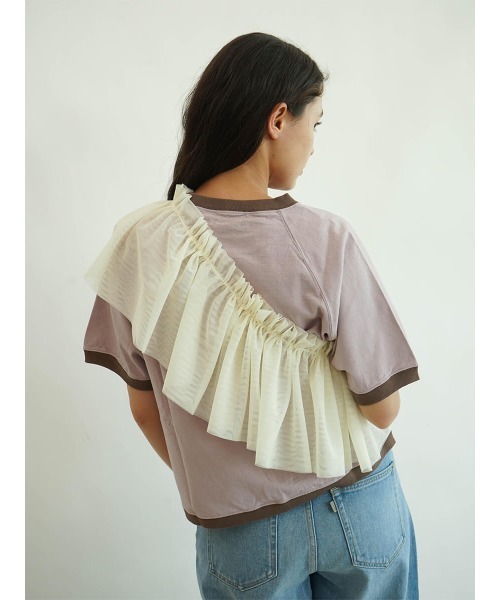 FIKA.(フィーカ)の「Multi ruffle cape(その他トップス・レディース・ブラック/オフホワイト・FREE)」の13枚目の写真
