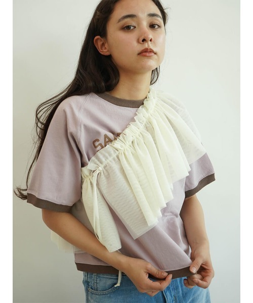 FIKA.(フィーカ)の「Multi ruffle cape(その他トップス・レディース・ブラック/オフホワイト・FREE)」の15枚目の写真