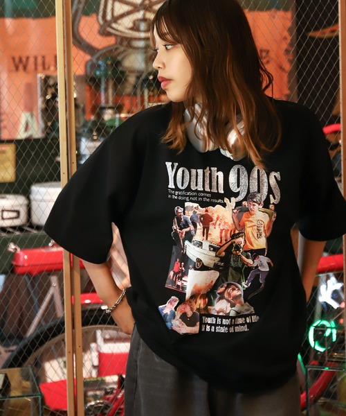 ZIP FIVE（ジップファイブ）の「【ZIP FIVE】 90s クラシカル ストリート グラフィック 半袖 Tシャツ（Tシャツ/カットソー・メンズ・ホワイト/ブラック系/ブラック/ホワイト系・MEDIUM/LARGE/X-LARGE）」の14枚目の写真