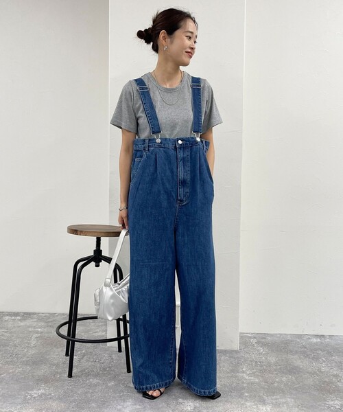 fredy emue（フレディエミュ）の「デニムサロペット（デニムパンツ・レディース・ブルー/サックスブルー・38/36）」の2枚目の写真