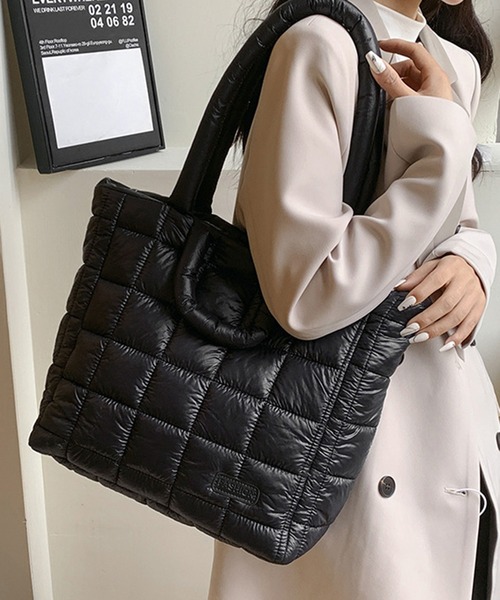 STYLEBLOCK（スタイルブロック）の「ソフトキルティングトートバッグ（トートバッグ・レディース・カーキ/グリーン/ブラック/ホワイト・FREE）」の17枚目の写真