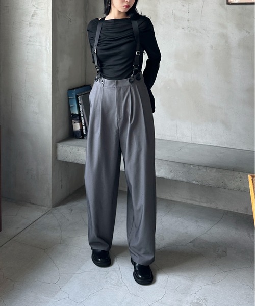 feepur（フェピュール）の「ギャザーボートネックシアーロンTee（Tシャツ/カットソー・レディース・ブラック/グレー/オフホワイト・MEDIUM）」の11枚目の写真