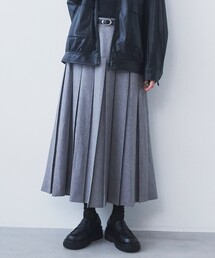 ◆ベルト付きプリーツスカート