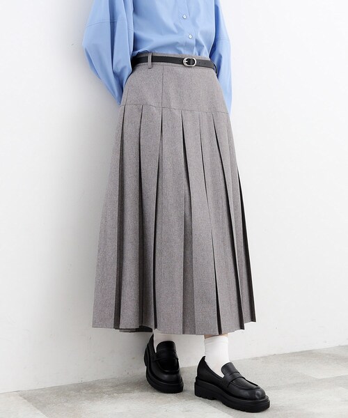 THE SHOP TK （ザ ショップ ティーケー ）の「◆ベルト付きプリーツスカート（スカート・レディース・カーキ系9/グレー系3・13/12）」の13枚目の写真