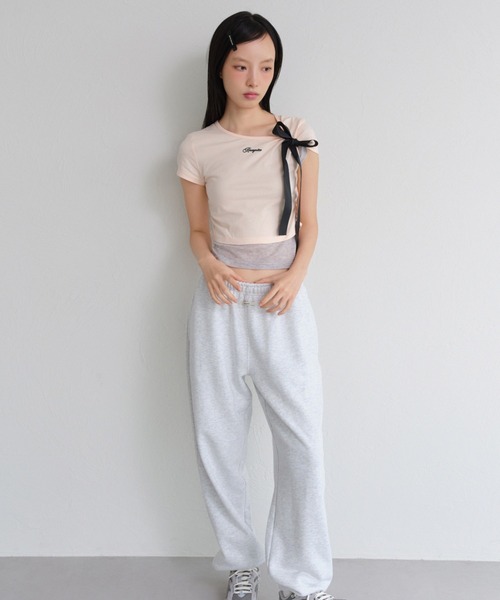 FCMM(エフシーエムエム)の「【日本限定】RIBBON CROP TEE/リボンクロップT(Tシャツ/カットソー・レディース・ブラック/ホワイト/ピンク・MEDIUM/SMALL)」の21枚目の写真