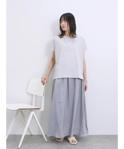 Samansa Mos2 blue（サマンサモスモスブルー）の「メタリックサテンスカート（スカート・レディース・シルバー/ブルー/ブロンズ・F）」の21枚目の写真