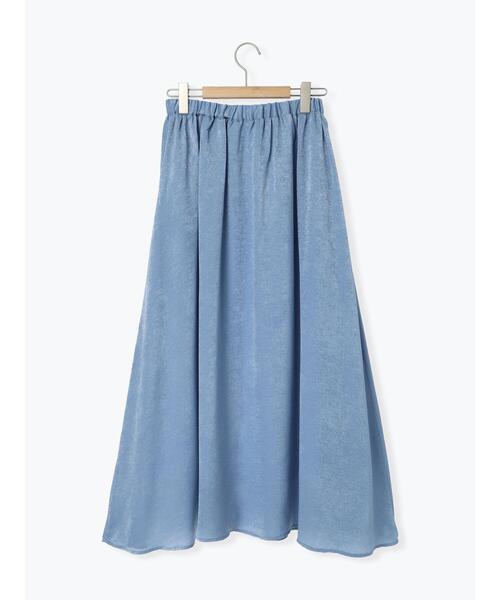 Samansa Mos2 blue（サマンサモスモスブルー）の「メタリックサテンスカート（スカート・レディース・シルバー/ブルー/ブロンズ・F）」の12枚目の写真