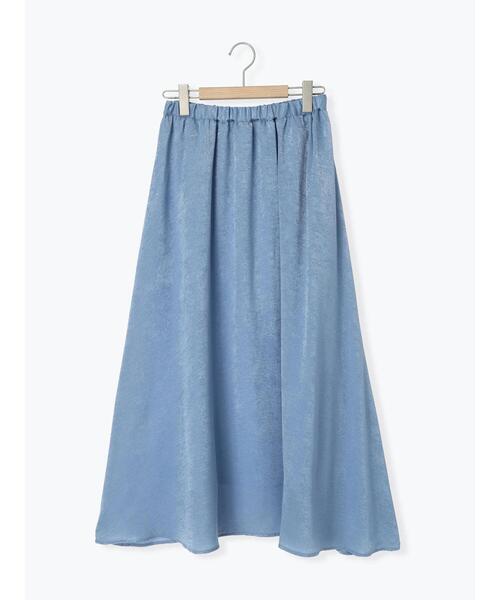 Samansa Mos2 blue（サマンサモスモスブルー）の「メタリックサテンスカート（スカート・レディース・シルバー/ブルー/ブロンズ・F）」の6枚目の写真