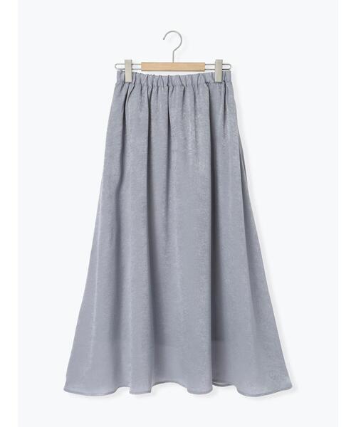 Samansa Mos2 blue（サマンサモスモスブルー）の「メタリックサテンスカート（スカート・レディース・シルバー/ブルー/ブロンズ・F）」の4枚目の写真