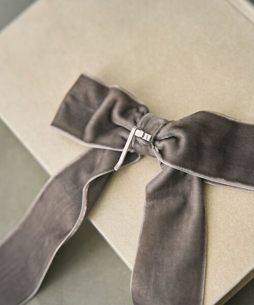 coen（コーエン）の「ベロアリボンヘアカフ（ヘアゴム・レディース・ブラック/グレー・FREE）」の7枚目の写真