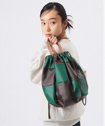 BEAMS BOY | NAPRON / 別注 フェイクレザー パッチワーク チェッカー ペイシェント バッグ(トートバッグ)