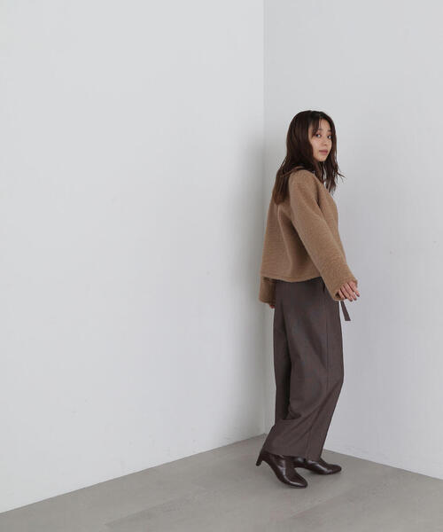 【セール】◇ノーカラーウェーブシャギーブルゾン（ブルゾン）｜NATURAL BEAUTY BASIC（ナチュラルビューティーベーシック）