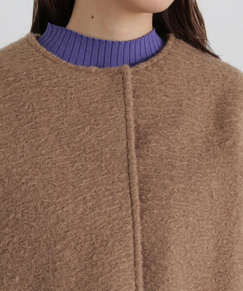 【セール】◇ノーカラーウェーブシャギーブルゾン（ブルゾン）｜NATURAL BEAUTY BASIC（ナチュラルビューティーベーシック）