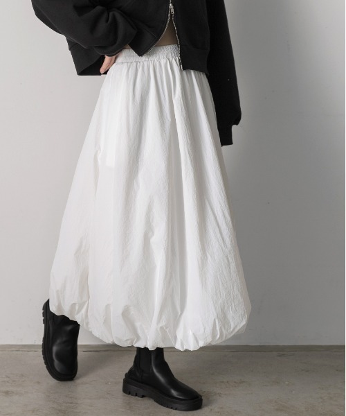 ad thie（アドティエ）の「バルーン ボリューム ロングスカート（スカート・レディース・オフホワイト/ベージュ/ブラック・FREE）」の2枚目の写真