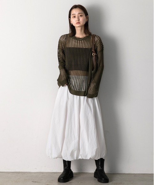 ad thie（アドティエ）の「バルーン ボリューム ロングスカート（スカート・レディース・オフホワイト/ベージュ/ブラック・FREE）」の9枚目の写真