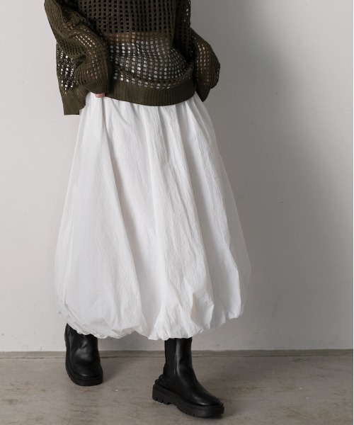 ad thie（アドティエ）の「バルーン ボリューム ロングスカート（スカート・レディース・オフホワイト/ベージュ/ブラック・FREE）」の10枚目の写真