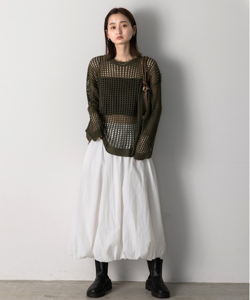 ad thie（アドティエ）の「バルーン ボリューム ロングスカート（スカート・レディース・オフホワイト/ベージュ/ブラック・FREE）」の14枚目の写真