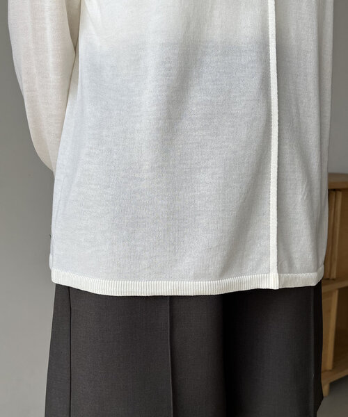 CAPRICIEUX LE'MAGE（カプリシューレマージュ）の「ウール混ニットロンT（ニット/セーター・レディース・グレー/オフホワイト/ベージュ/ブラック・FREE）」の19枚目の写真