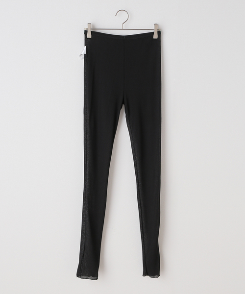 IENA（イエナ）の「HAKUJI/ハクジ Sheer rib leggings レギンス H272483（レギンス/スパッツ・レディース・ブラック・FREE）」の6枚目の写真