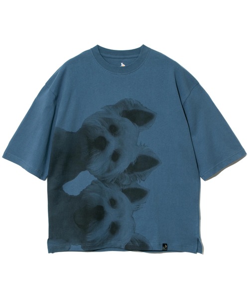 go slow caravan（ゴースローキャラバン）の「USA/C テリア犬BIG６分袖TEE（Tシャツ/カットソー・メンズ・ホワイト/ブルー/サーモンピンク・X-LARGE/LARGE/MEDIUM）」の14枚目の写真