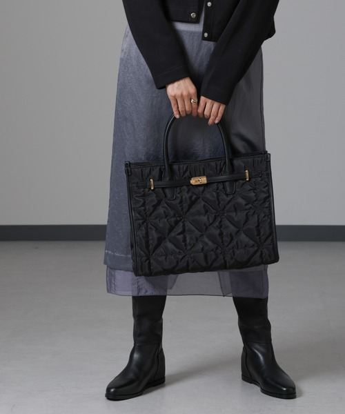 【セール】ナイロンキルティングトート（トートバッグ）｜nano･universe（ナノユニバース）