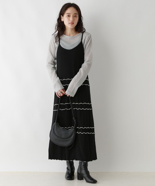 RAGEBLUE(レイジブルー)の「マルチWAY/ウェーブメロウキャミワンピース/セットアイテム(ワンピース・レディース・ブラック/レッド・FREE)」の7枚目の写真