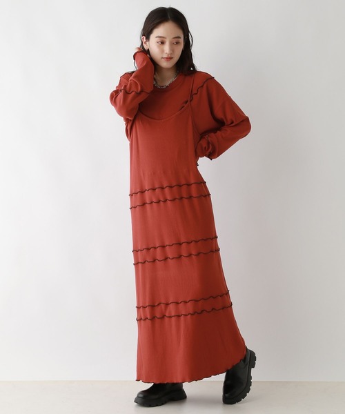 RAGEBLUE(レイジブルー)の「マルチWAY/ウェーブメロウキャミワンピース/セットアイテム(ワンピース・レディース・ブラック/レッド・FREE)」の16枚目の写真