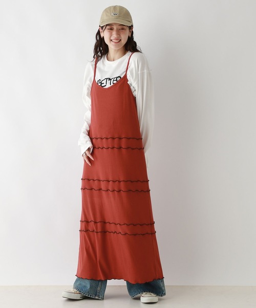 RAGEBLUE(レイジブルー)の「マルチWAY/ウェーブメロウキャミワンピース/セットアイテム(ワンピース・レディース・ブラック/レッド・FREE)」の17枚目の写真