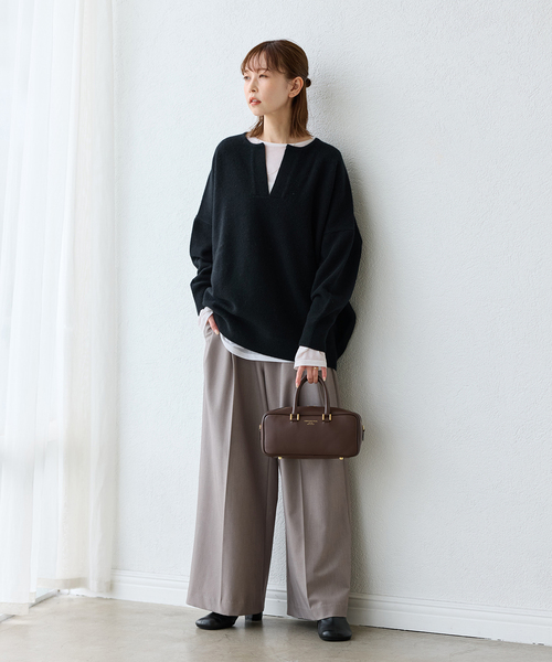 JOURNAL STANDARD（ジャーナルスタンダード）の「《追加》MUSIC カフタンプルオーバー（ニット/セーター・レディース・チャコールグレー/ブラック/ブラウン・FREE）」の4枚目の写真