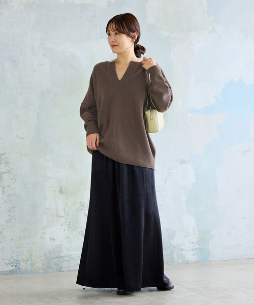 JOURNAL STANDARD（ジャーナルスタンダード）の「《追加》MUSIC カフタンプルオーバー（ニット/セーター・レディース・チャコールグレー/ブラック/ブラウン・FREE）」の10枚目の写真