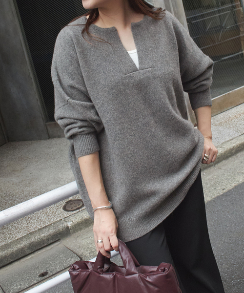 JOURNAL STANDARD（ジャーナルスタンダード）の「《追加》MUSIC カフタンプルオーバー（ニット/セーター・レディース・チャコールグレー/ブラック/ブラウン・FREE）」の16枚目の写真