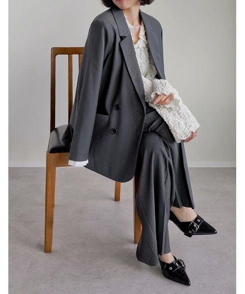 Re:EDIT（リエディ）の「[2024AW SHOES COLLECTION][大きいサイズ有]太ベルトデザインポインテッドトゥミュール（パンプス・レディース・ブラック/ダークブラウン/レッド系その他・SMALL/MEDIUM/LARGE/X-LARGE）」の14枚目の写真