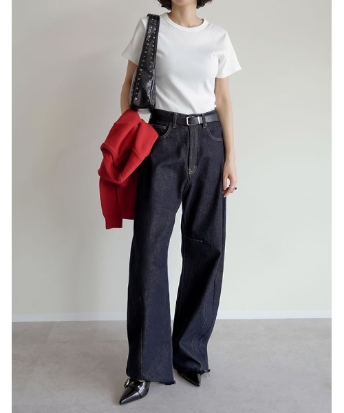 Re:EDIT（リエディ）の「[2024AW SHOES COLLECTION][大きいサイズ有]太ベルトデザインポインテッドトゥミュール（パンプス・レディース・ブラック/ダークブラウン/レッド系その他・SMALL/MEDIUM/LARGE/X-LARGE）」の15枚目の写真