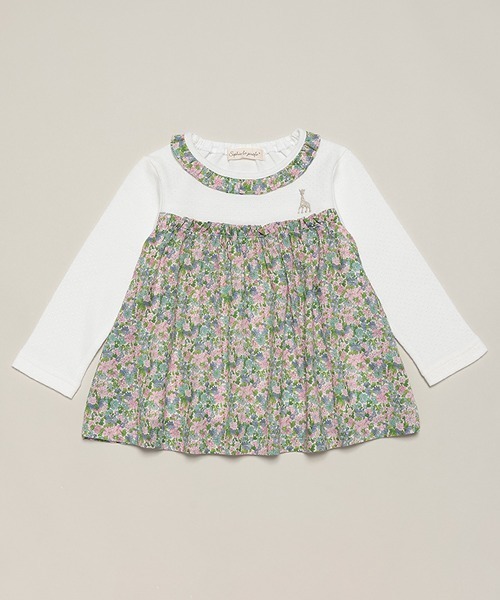 【セール】ブライトスムース花柄チュニック（チュニック）｜Sophie la girafe（ソフィーラジラフ）