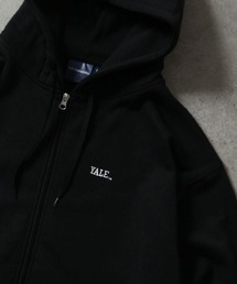 【YALE】 ワンポイント カレッジロゴ 刺繍 長袖 ジップパーカー / ダブルジップ