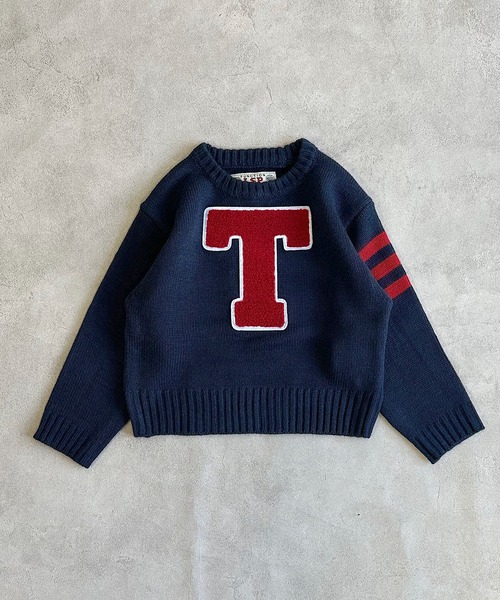 Life Support Products(ライフサポートプロダクツ)の「レタードニット(ニット/セーター・キッズ・オフホワイト/レッド/ブラウン/ベージュ/ネイビー・110/100/95/90/80/150/140/130/120)」の5枚目の写真