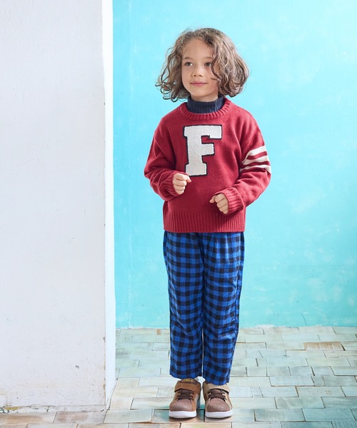 Life Support Products(ライフサポートプロダクツ)の「レタードニット(ニット/セーター・キッズ・オフホワイト/レッド/ブラウン/ベージュ/ネイビー・110/100/95/90/80/150/140/130/120)」の9枚目の写真